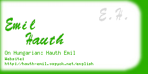 emil hauth business card